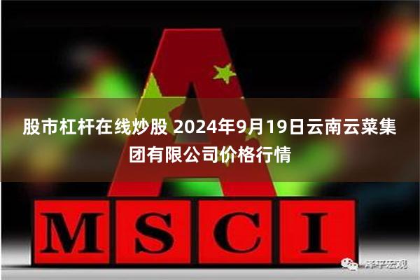 股市杠杆在线炒股 2024年9月19日云南云菜集团有限公司价格行情