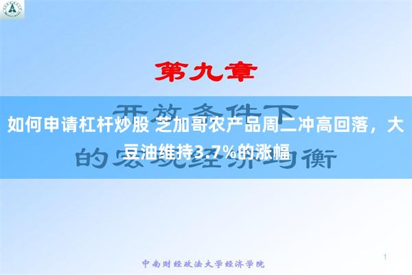 如何申请杠杆炒股 芝加哥农产品周二冲高回落，大豆油维持3.7%的涨幅