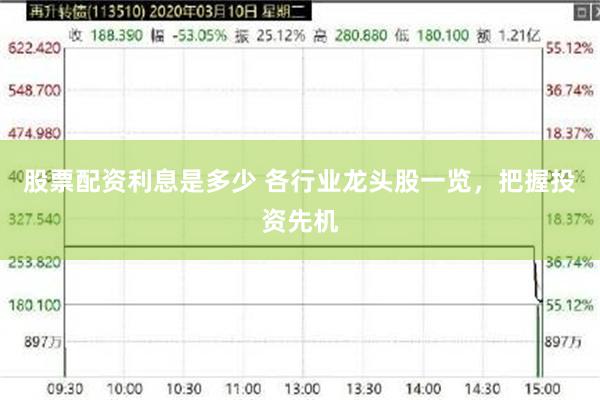 股票配资利息是多少 各行业龙头股一览，把握投资先机