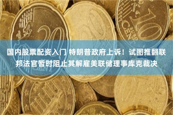 国内股票配资入门 特朗普政府上诉！试图推翻联邦法官暂时阻止其解雇美联储理事库克裁决